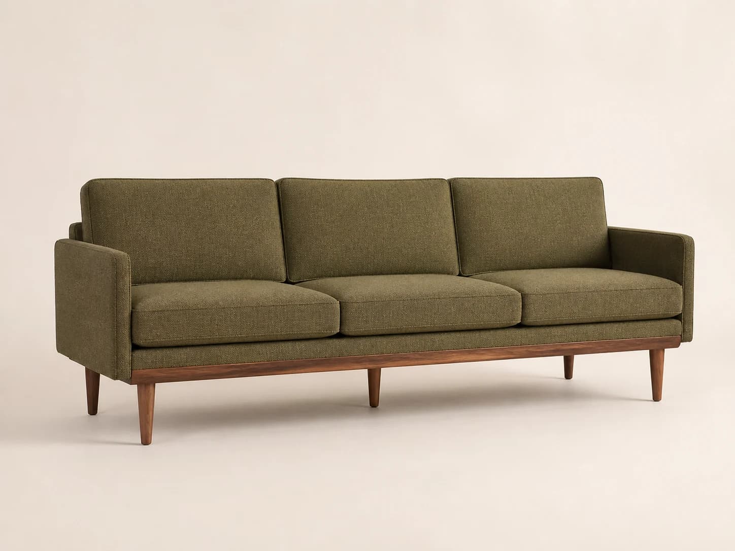 Low-Profile Wood-Leg Sofa custom mid-century sofa